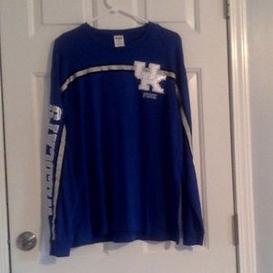Victorias Secret Pink Long Sleeve UK Wildcats Shirt Size Large